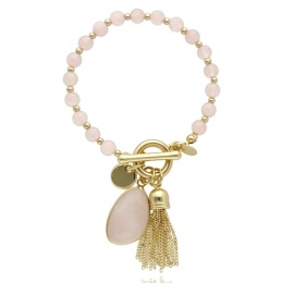 Bransoletka z kwarcem różowym B97500