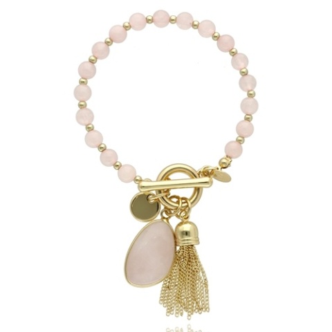 Bransoletka z kwarcem różowym B97500