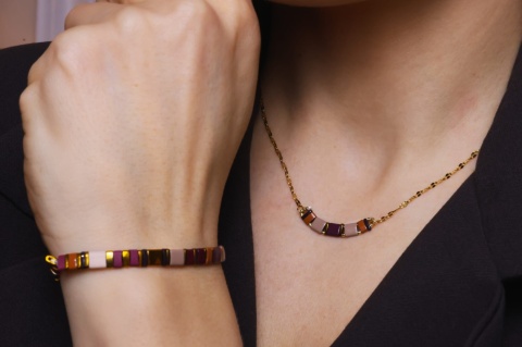 Naszyjnik Mosaic – Brązowa