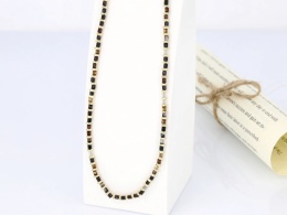 Naszyjnik Balance – Kryształ Górski • Onyks